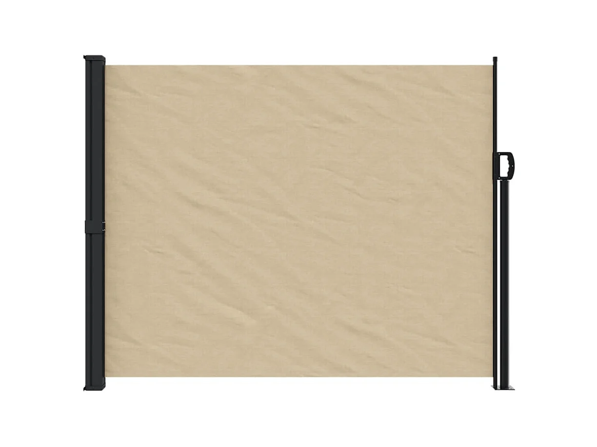 Auvent latéral rétractable beige 160x600 cm FR33001