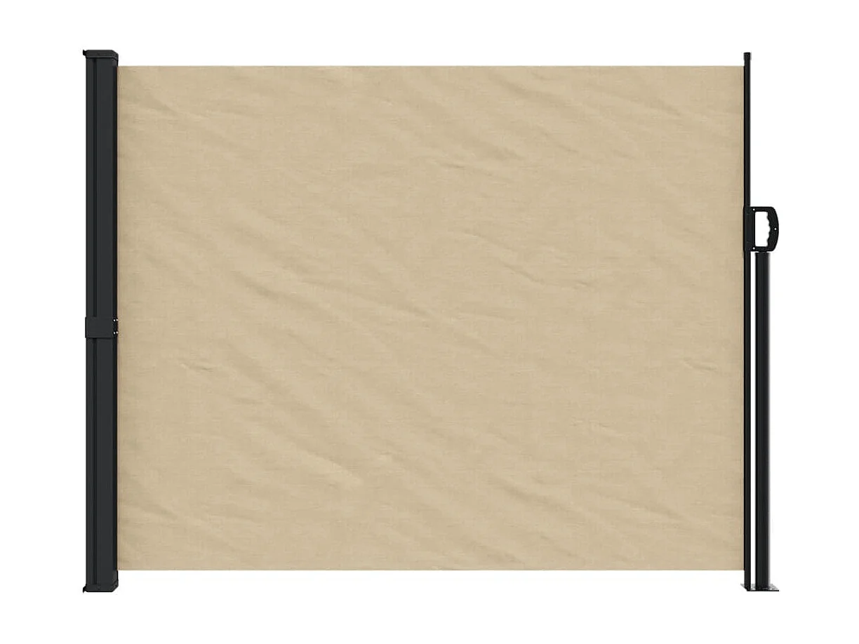 Windscherm uittrekbaar 160x600 cm beige BE566329