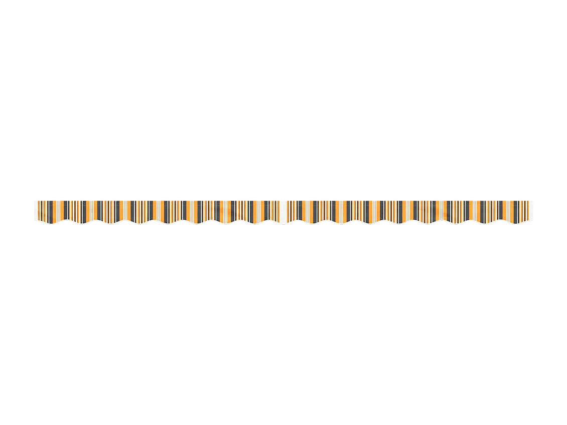 Tissu de remplacement de cantonnière d’auvent rayure jaune gris FR97149