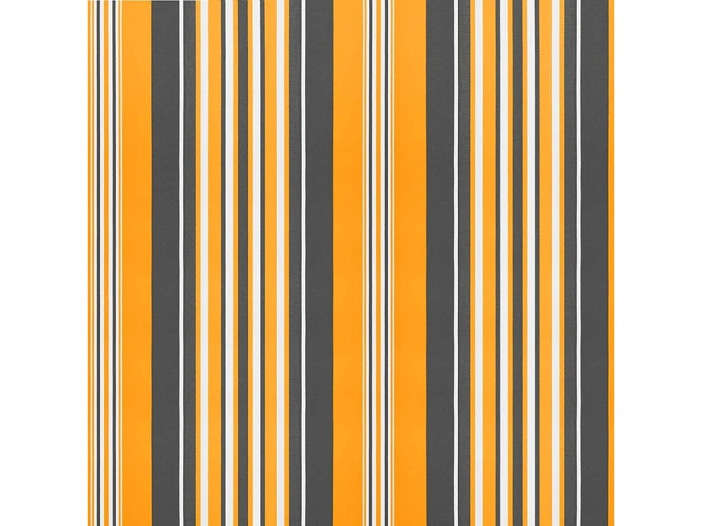 Tissu de remplacement de cantonnière d’auvent rayure jaune gris FR97149