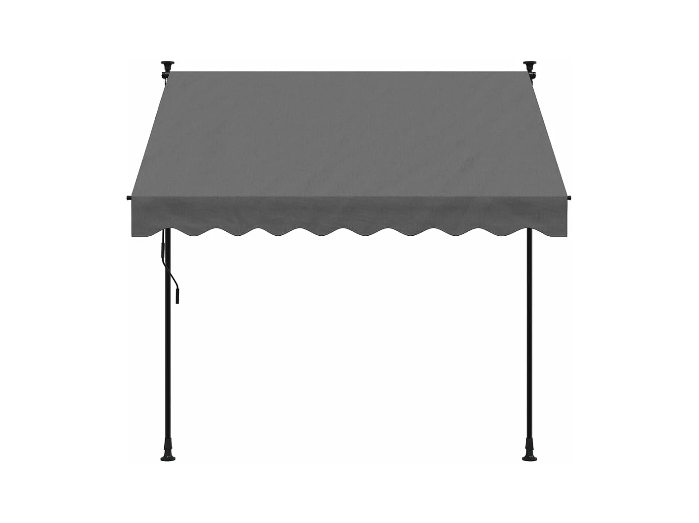 Auvent rétractable anthracite 200x150 m tissu et acier FR76288