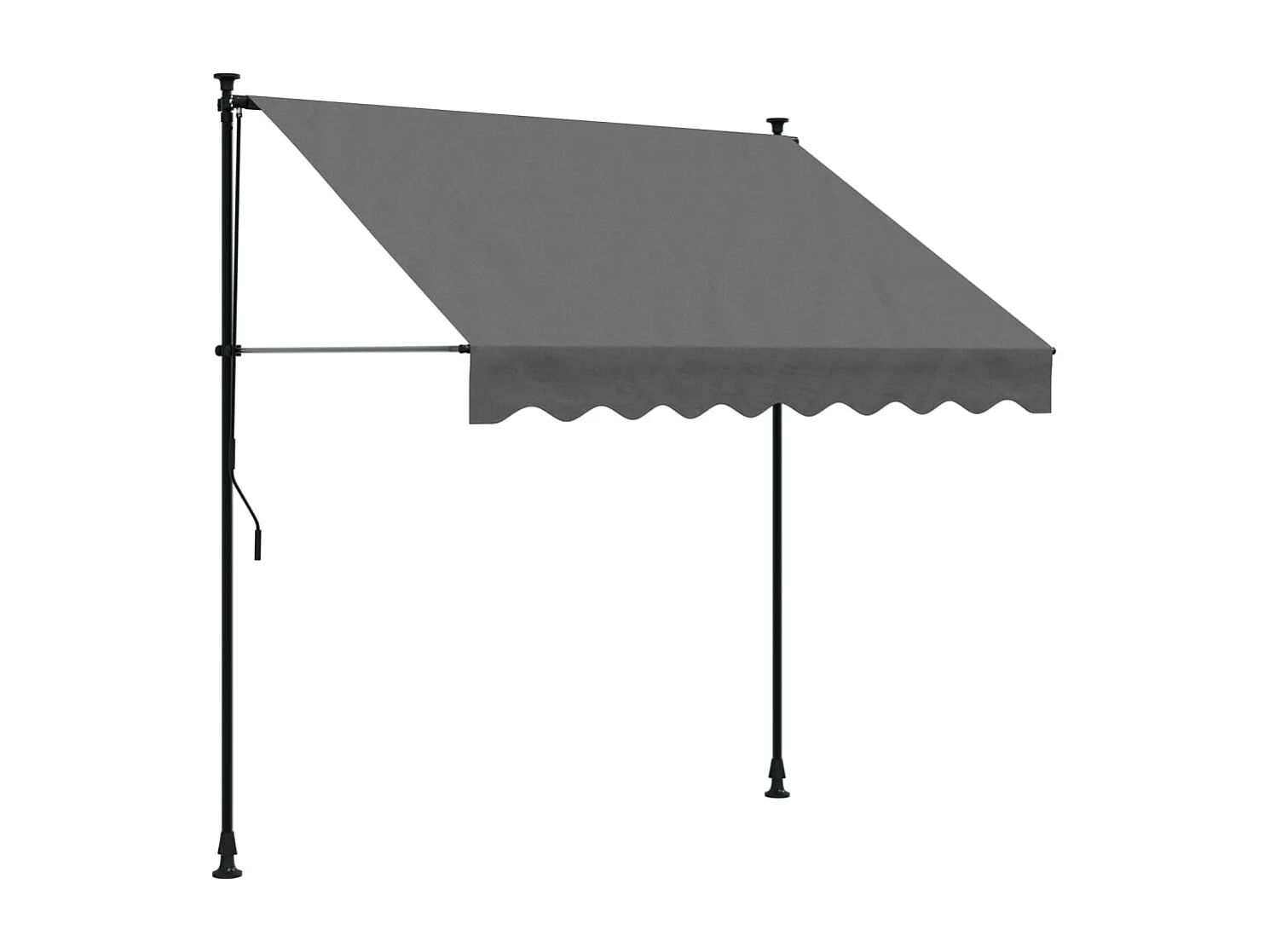 Luifel uittrekbaar 200x150 cm stof en staal antracietkleurig BE382631