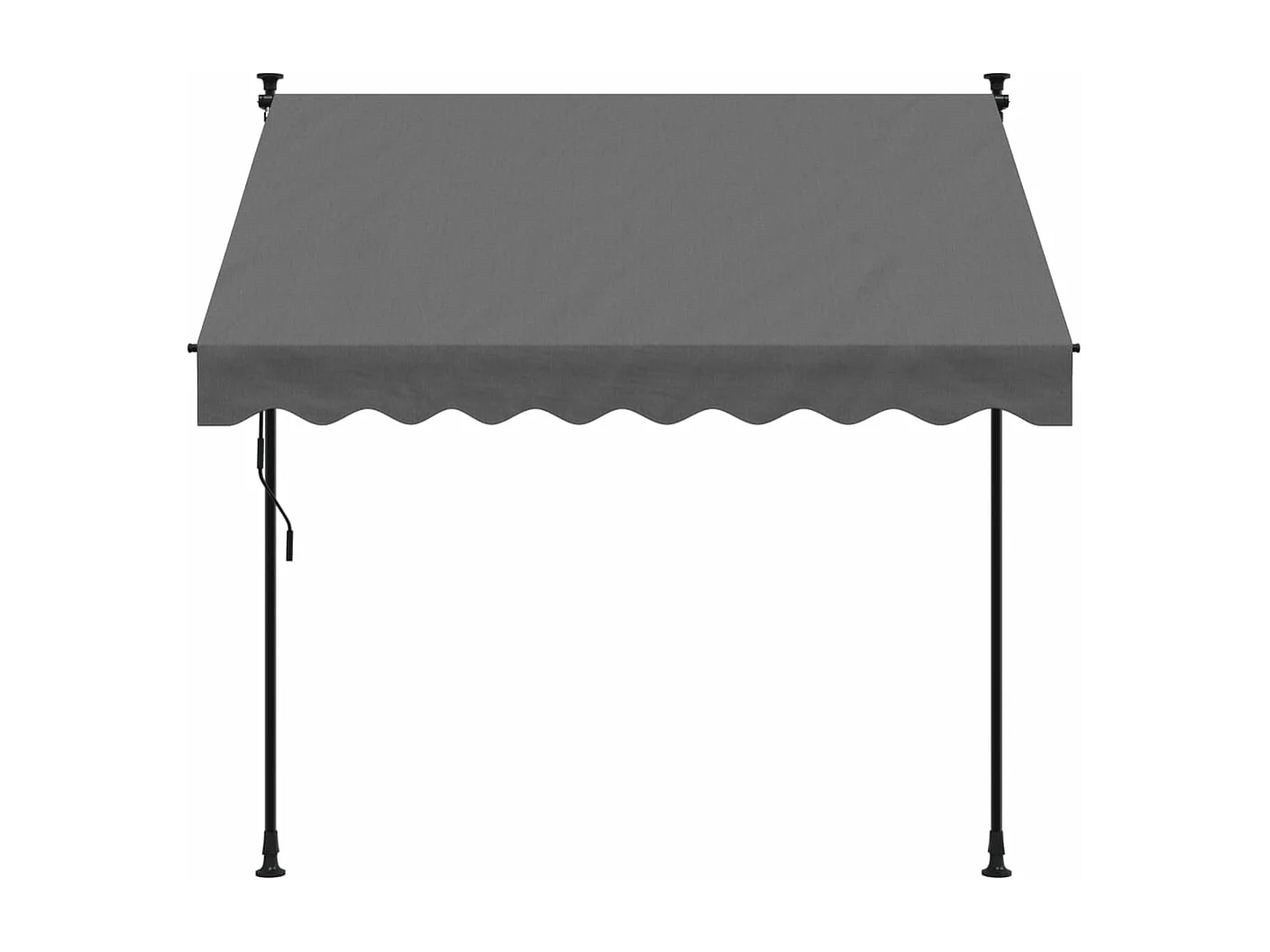 Luifel uittrekbaar 200x150 cm stof en staal antracietkleurig BE382631