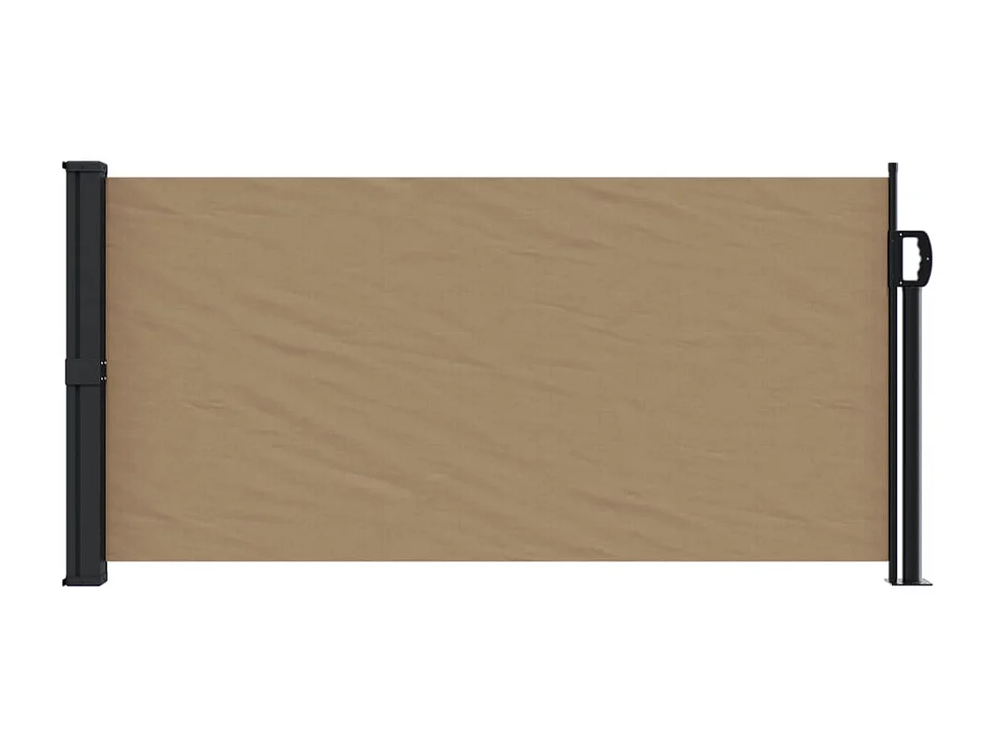 Auvent latéral rétractable taupe 100x500 cm FR83361