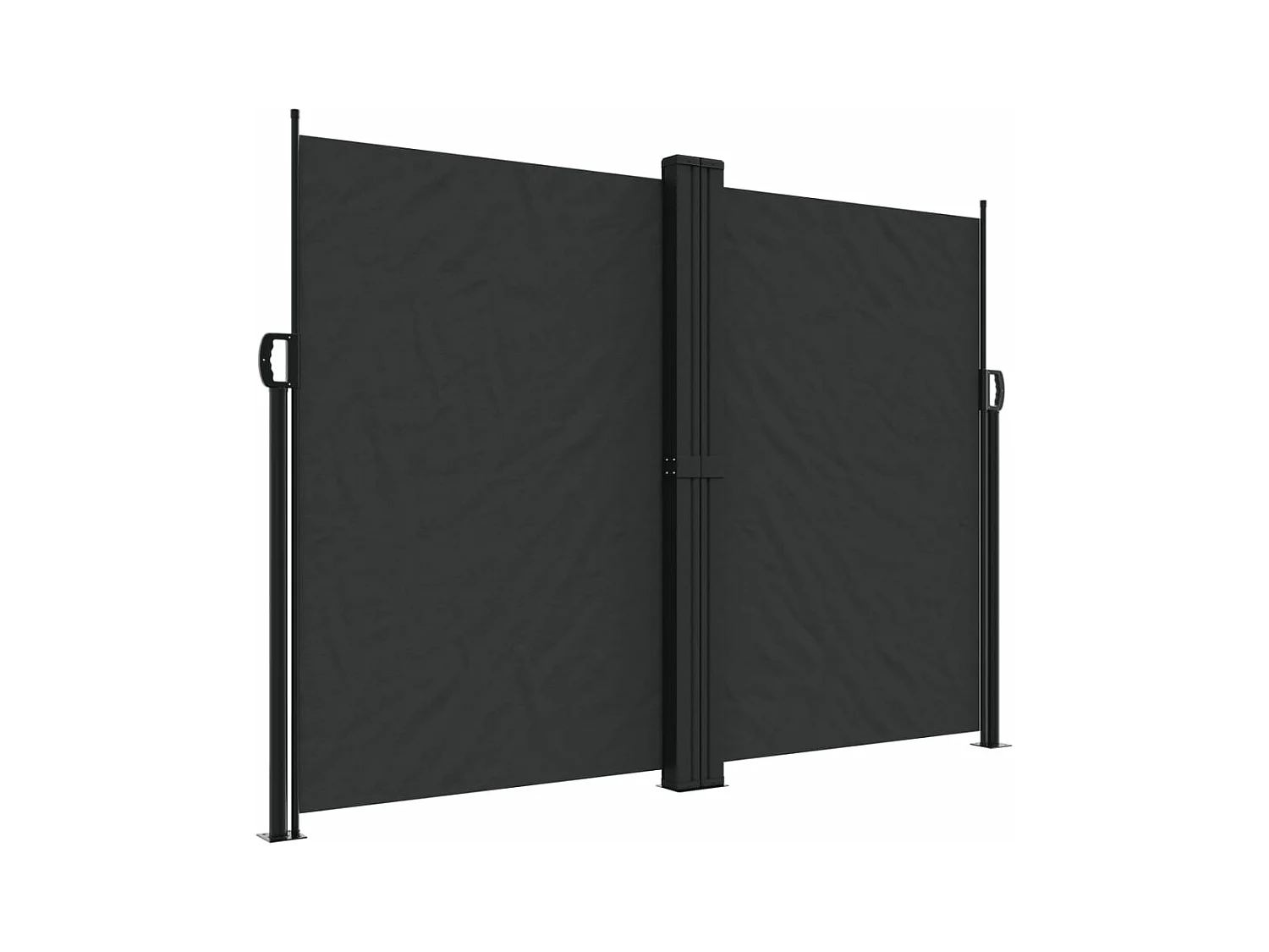Auvent latéral rétractable noir 180x600 cm FR76464