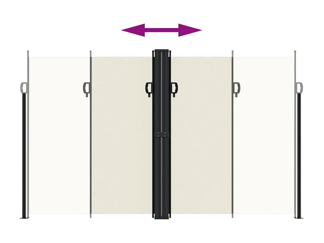 Auvent latéral rétractable Crème 200x1200 cm FR67743