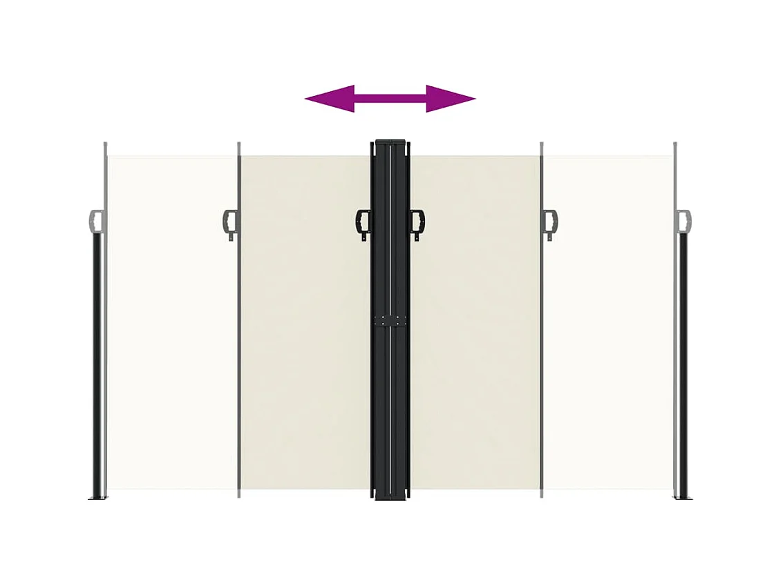 Auvent latéral rétractable Crème 200x1200 cm FR67743