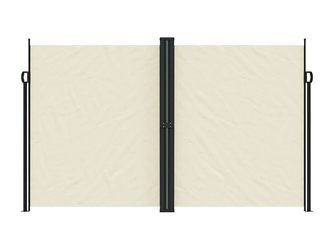 Tuinscherm uittrekbaar 200x1200 cm crèmekleurig BE800687