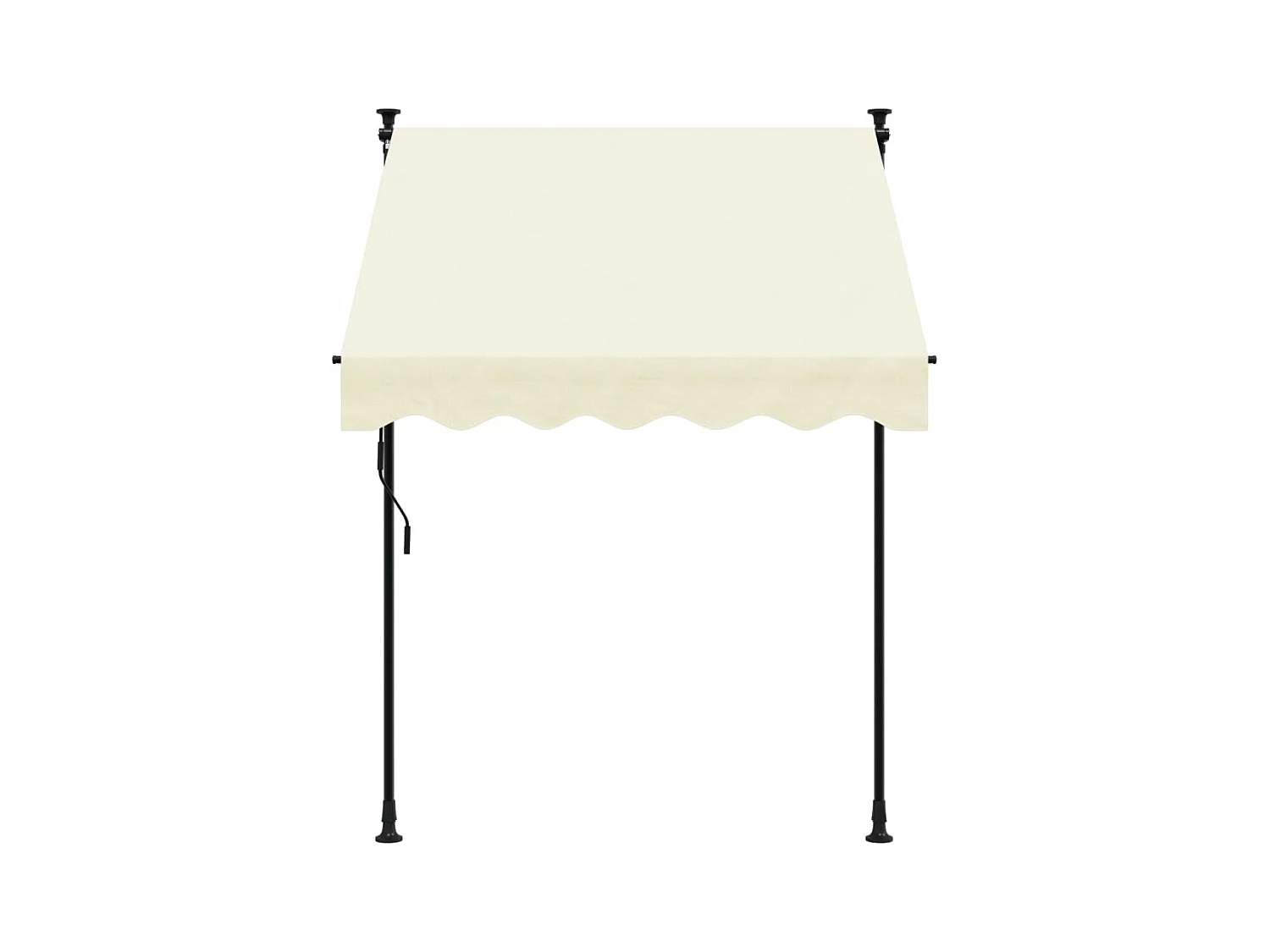 Auvent rétractable crème 150x150 m tissu et acier FR13113