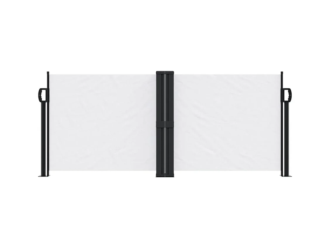 Auvent latéral rétractable blanc 100x600 cm FR22988