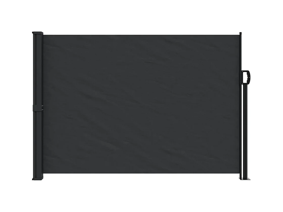 Auvent latéral rétractable noir 140x300 cm FR48656
