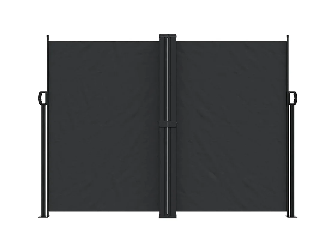 Auvent latéral rétractable noir 180x1000 cm FR90170