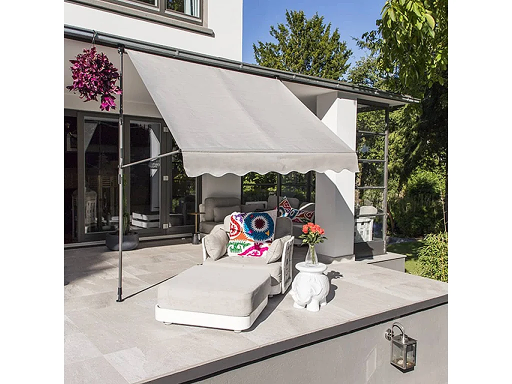 Auvent mobile 200x120 cm Gris FR75249