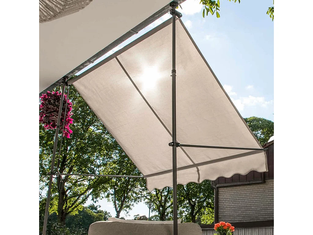 Auvent mobile 200x120 cm Gris FR75249