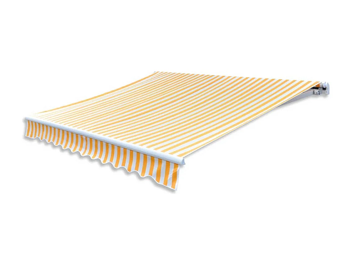 Luifeldoek 350x250 cm canvas oranje en wit BE148025