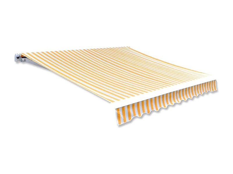 Luifeldoek 350x250 cm canvas oranje en wit BE148025