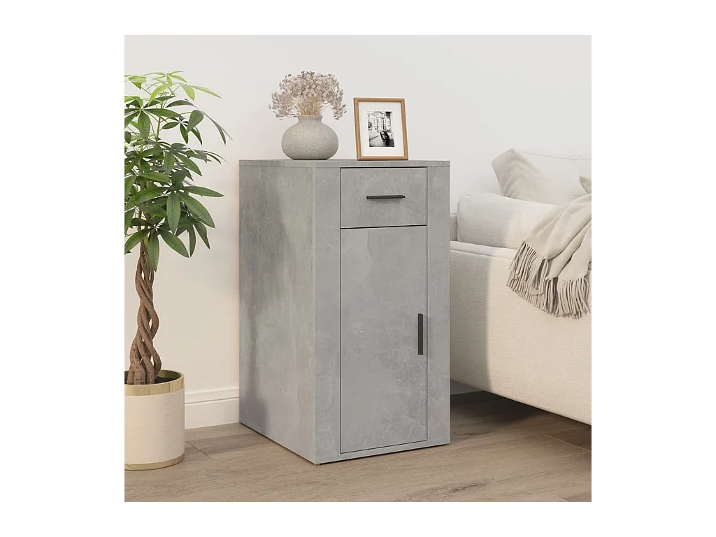 Armoire de bureau Gris béton 40x49x75 cm Bois d'ingénierie FR85695