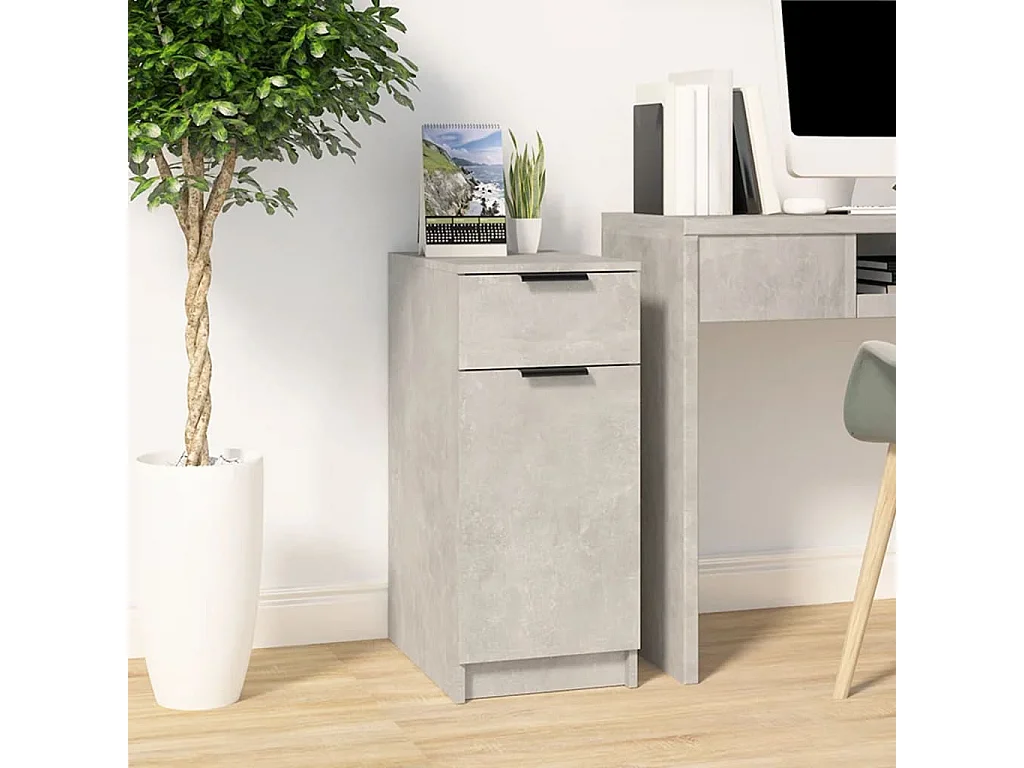 Armoire de bureau Gris béton 33,5x50x75 cm Bois d'ingénierie FR68691