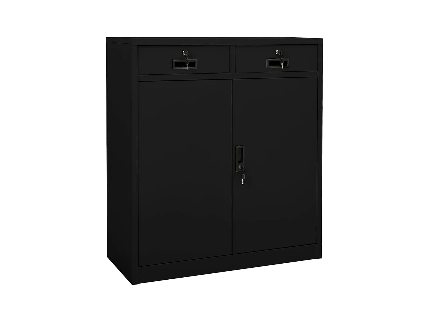 Armoire de bureau Noir 90x40x102 cm Acier FR34825