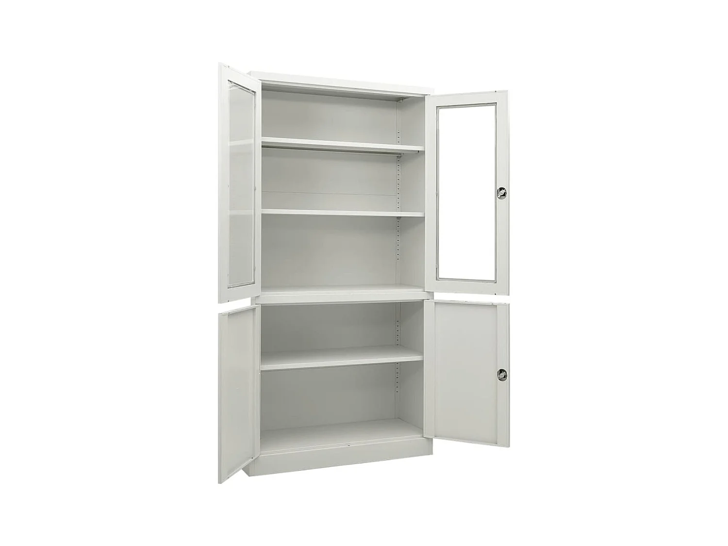 Armoire de bureau Gris clair 90x40x180 cm Acier FR51349