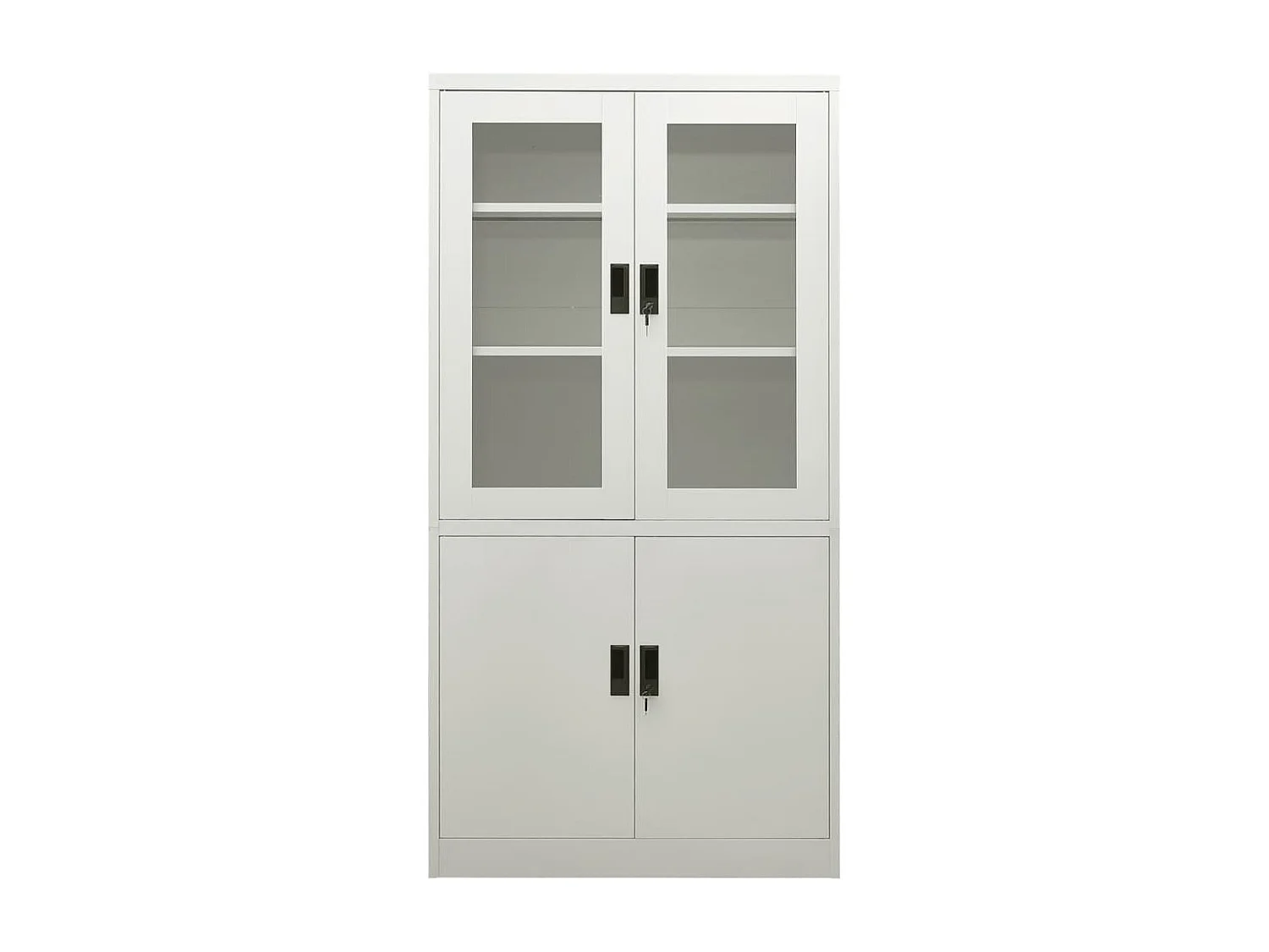 Armoire de bureau Gris clair 90x40x180 cm Acier FR51349