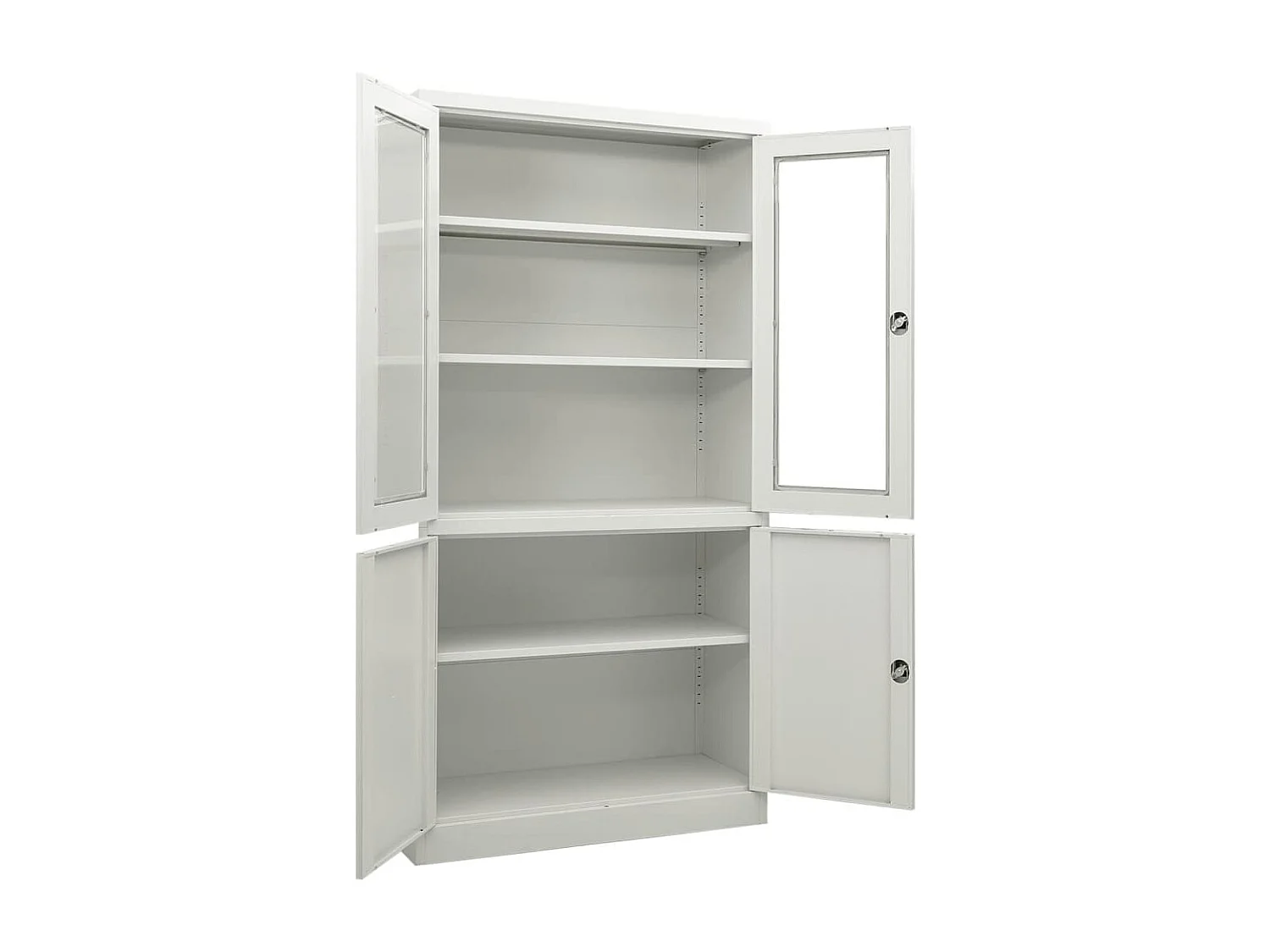 Armoire de bureau Gris clair 90x40x180 cm Acier FR51349