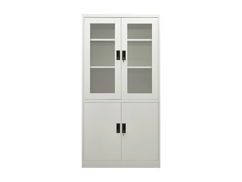 Armoire de bureau Gris clair 90x40x180 cm Acier FR51349