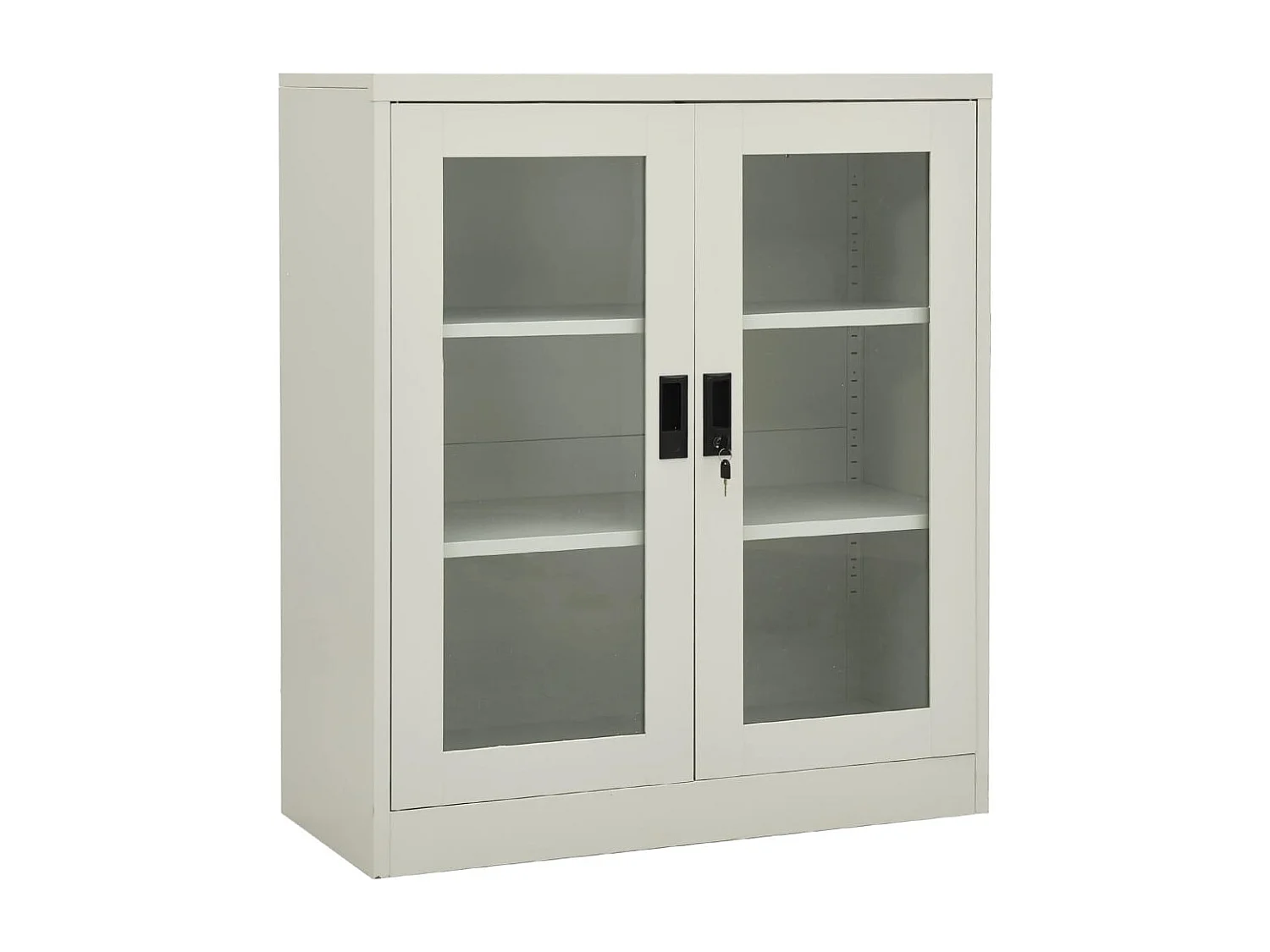 Armoire de bureau Gris clair 90x40x105 cm Acier FR58900