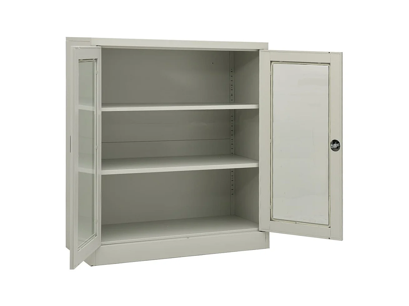 Armoire de bureau Gris clair 90x40x105 cm Acier FR58900