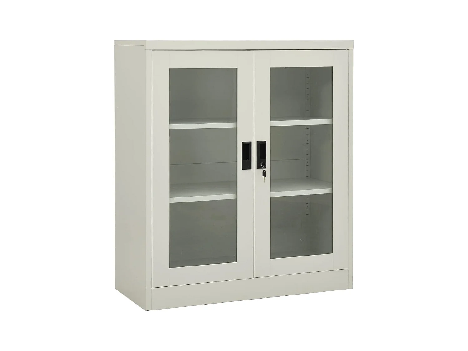 Armoire de bureau Gris clair 90x40x105 cm Acier FR58900