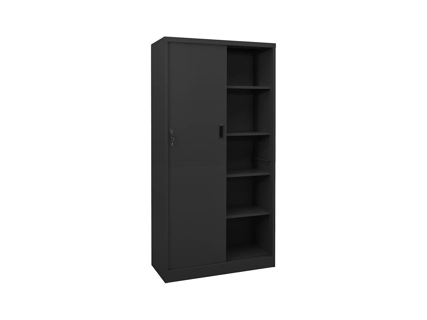 Armoire de bureau et porte coulissante Anthracite 90x40x180 cm FR38341