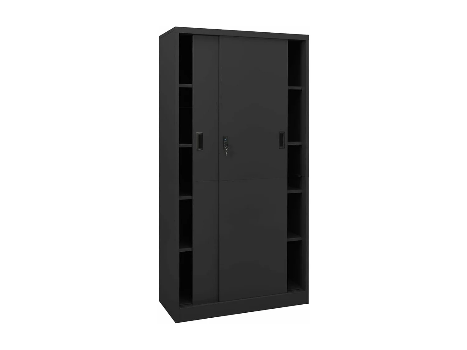 Armoire de bureau et porte coulissante Anthracite 90x40x180 cm FR38341