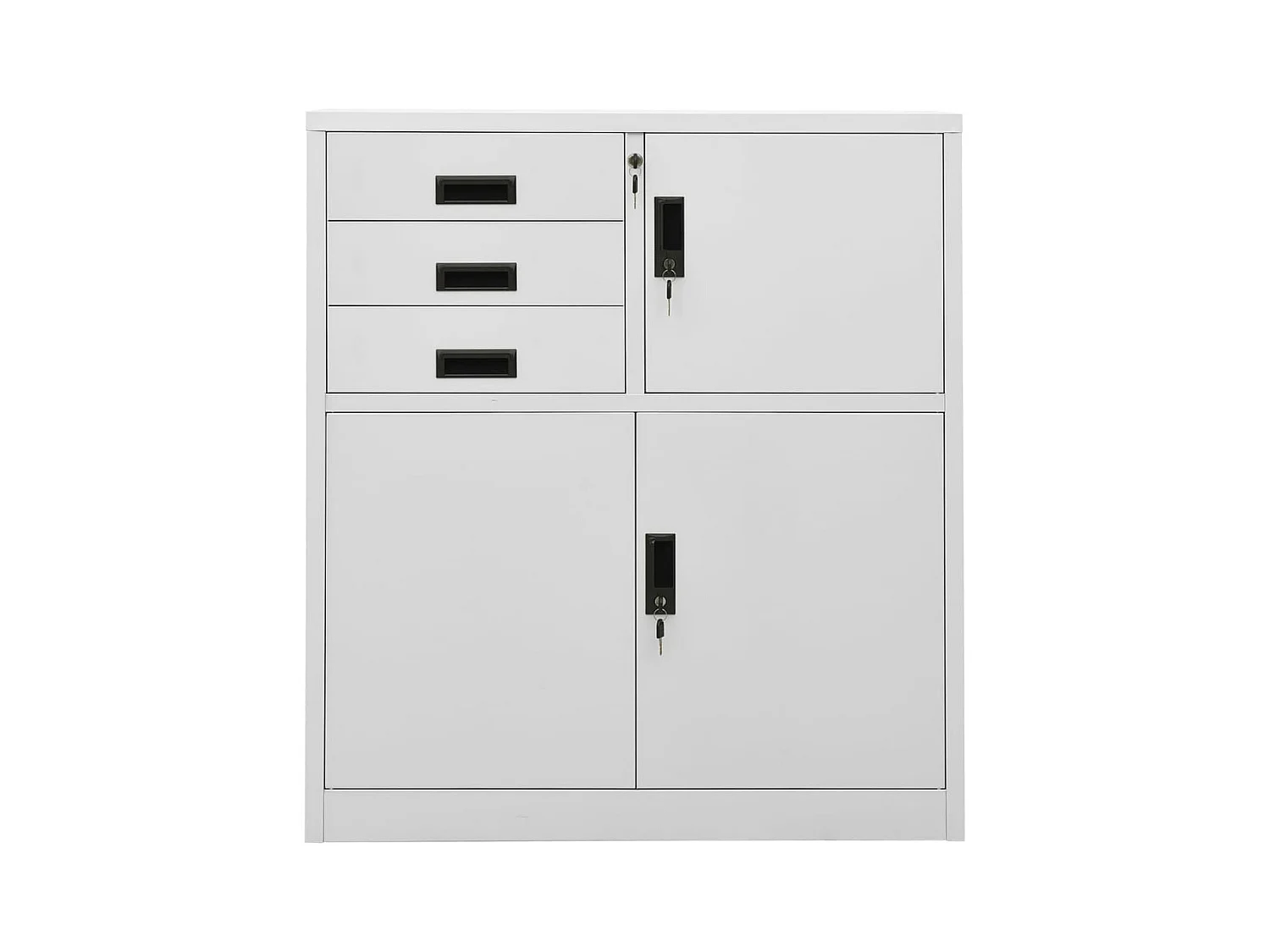 Armoire de bureau Gris clair 90x40x102 cm Acier FR25484