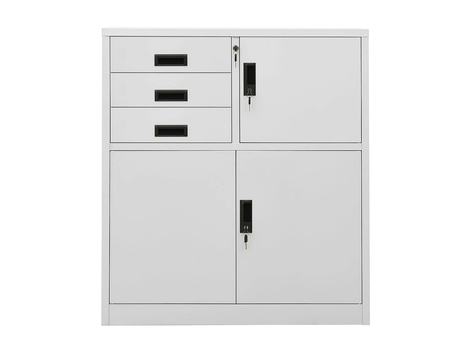 Armoire de bureau Gris clair 90x40x102 cm Acier FR25484