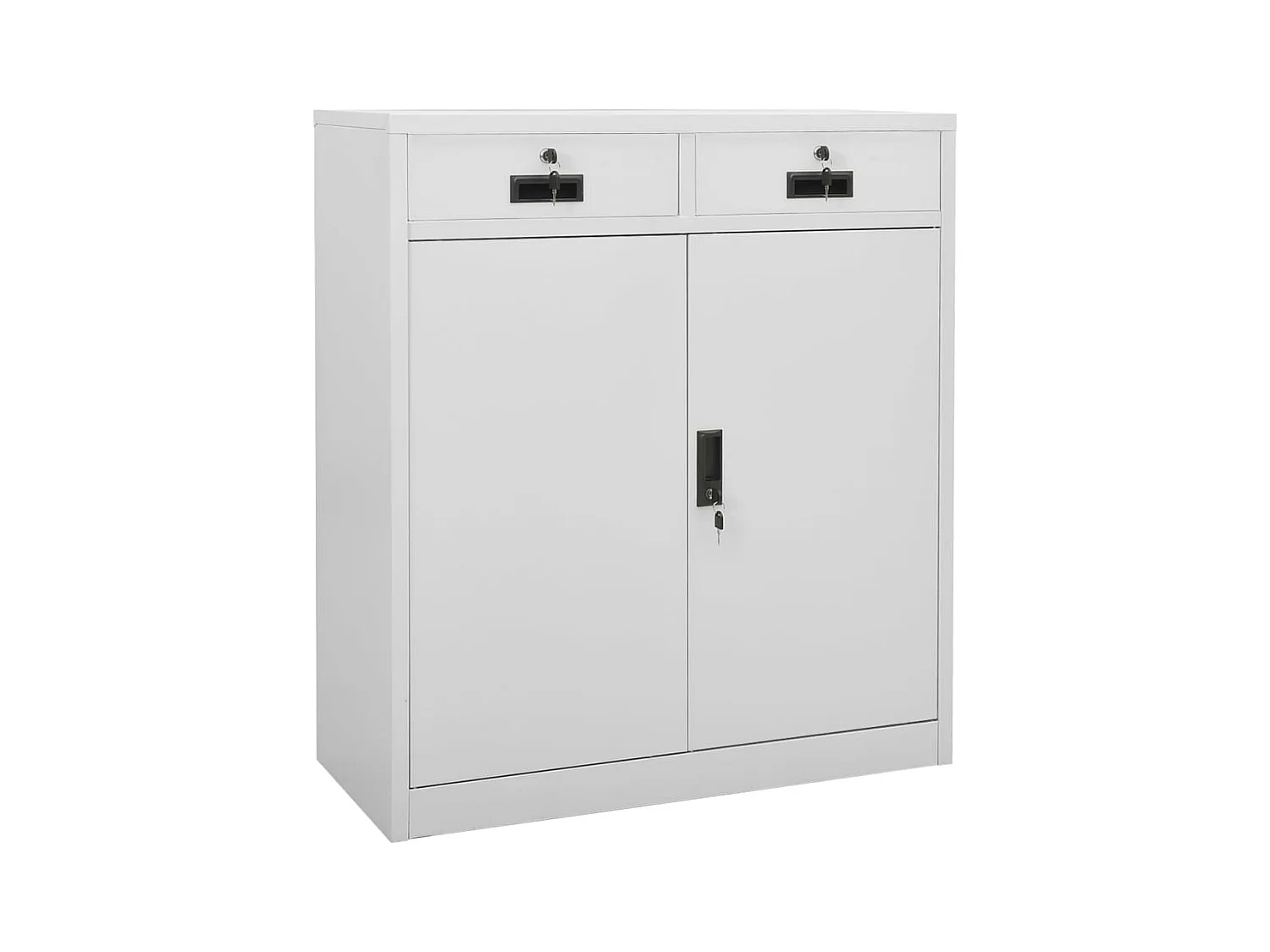 Armoire de bureau Gris clair 90x40x102 cm Acier FR70190