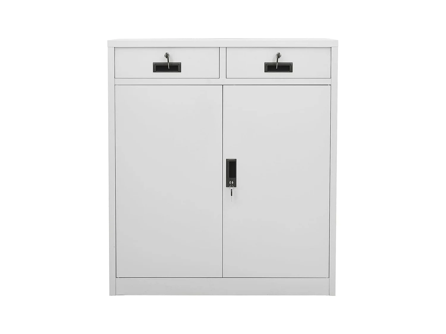 Armoire de bureau Gris clair 90x40x102 cm Acier FR70190