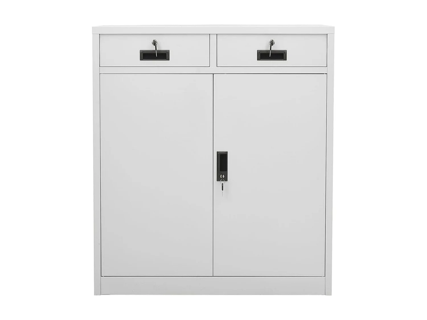 Armoire de bureau Gris clair 90x40x102 cm Acier FR70190