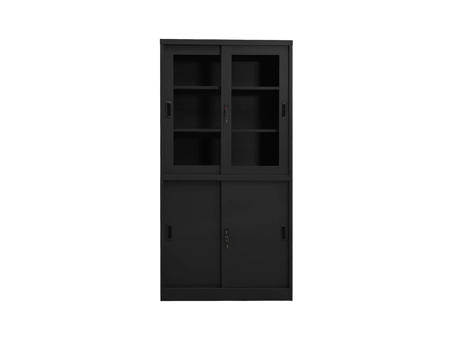 Armoire de bureau et porte coulissante Anthracite 90x40x180 cm FR96533
