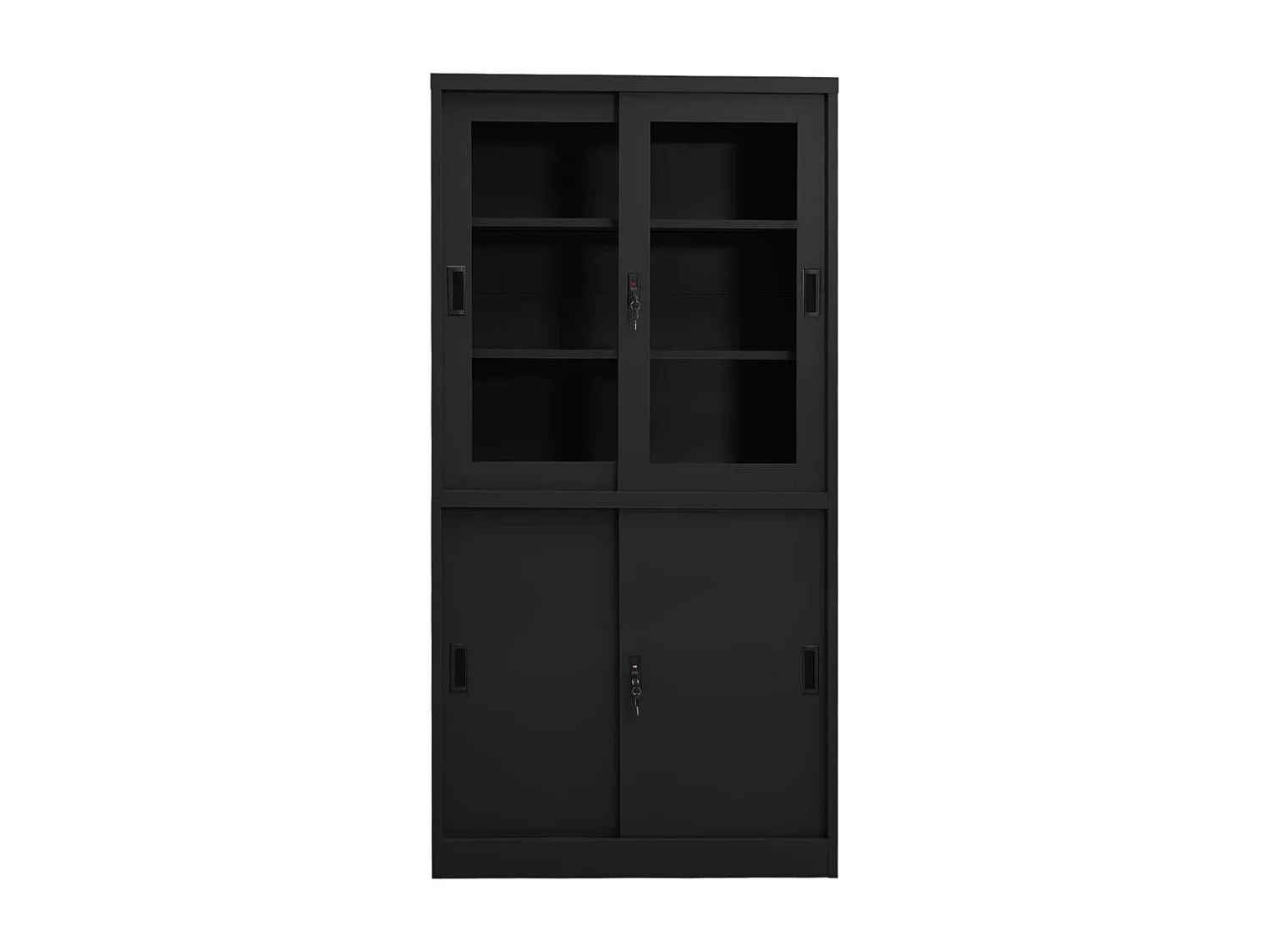 Armoire de bureau et porte coulissante Anthracite 90x40x180 cm FR96533
