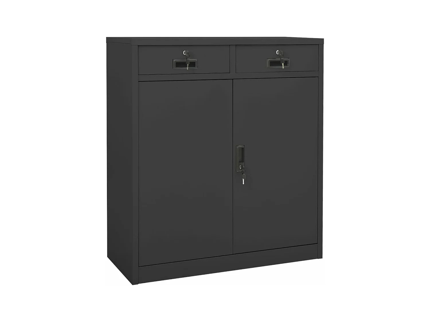 Armoire de bureau Anthracite 90x40x102 cm Acier FR78606