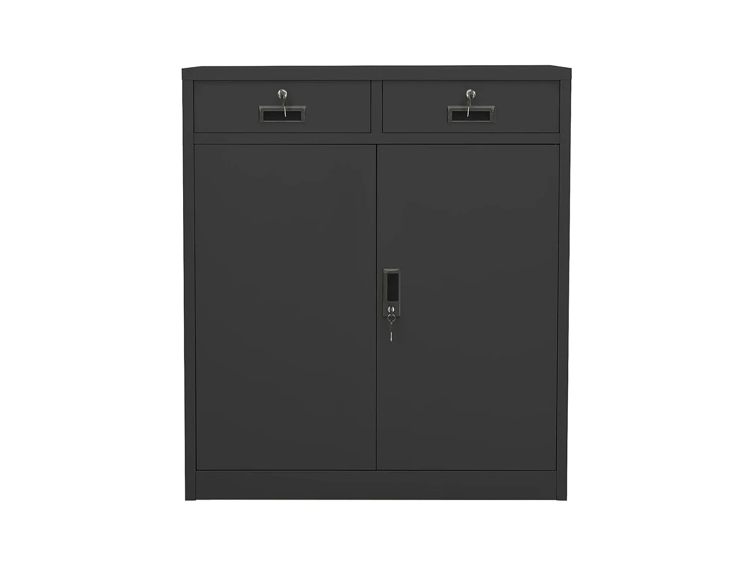 Armoire de bureau Anthracite 90x40x102 cm Acier FR78606