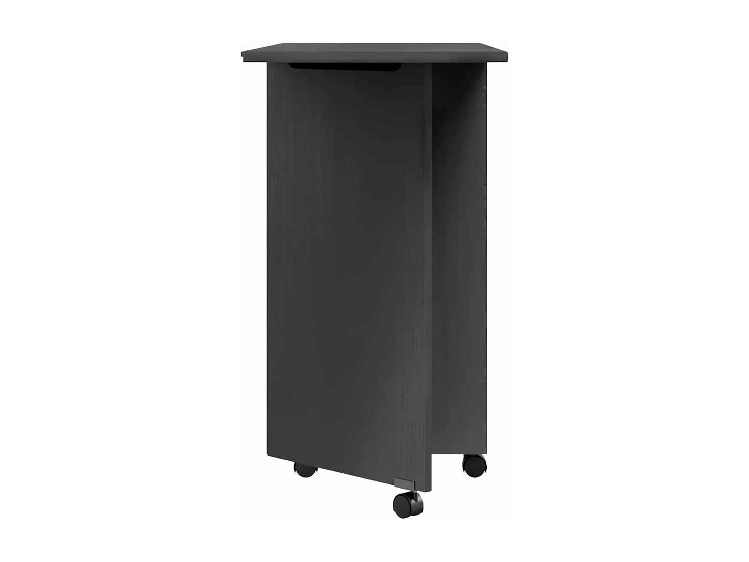 Armoire roulante avec bureau MOSS gris bois de pin solide FR36551