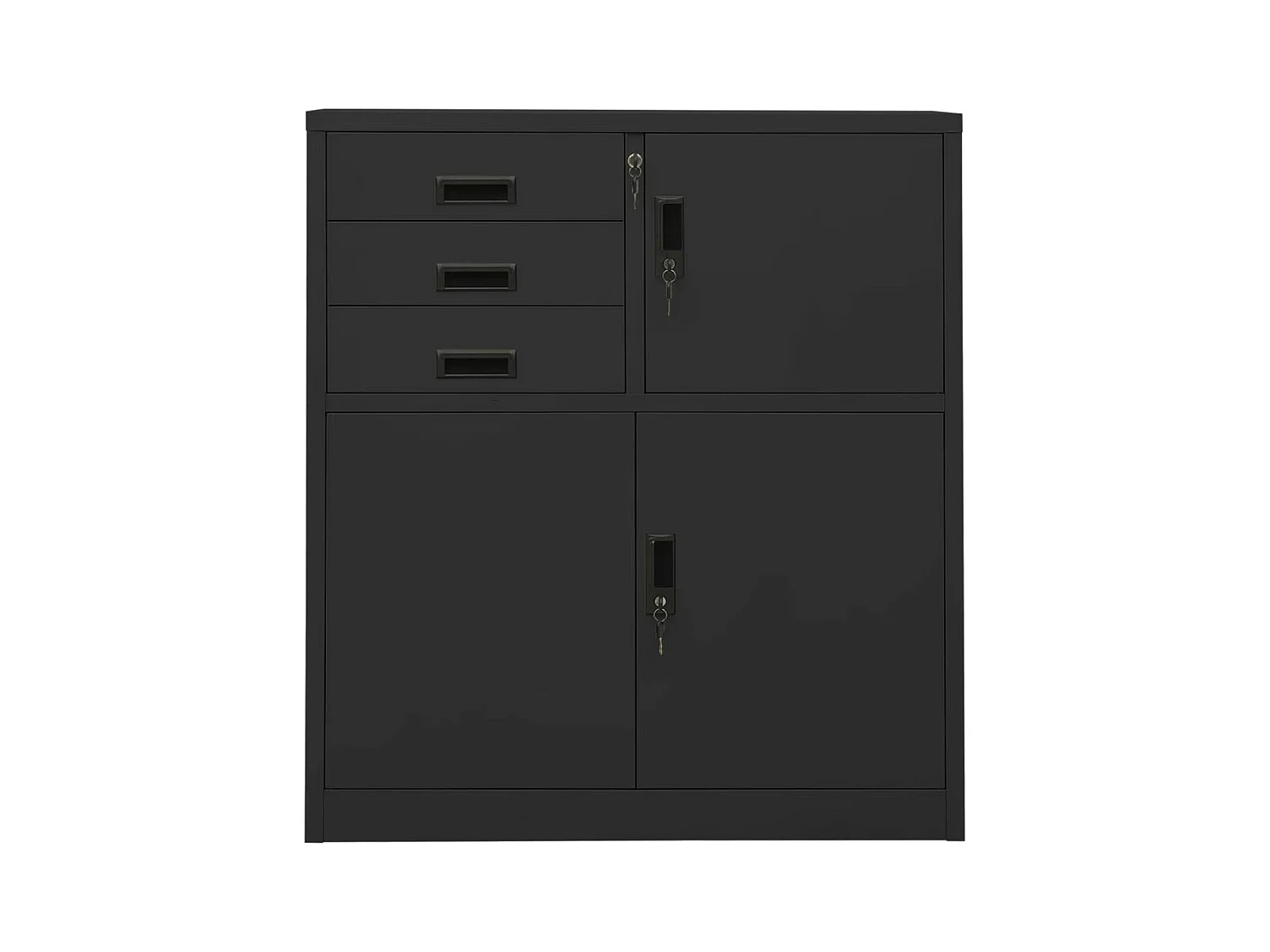 Armoire de bureau Anthracite 90x40x102 cm Acier FR81047