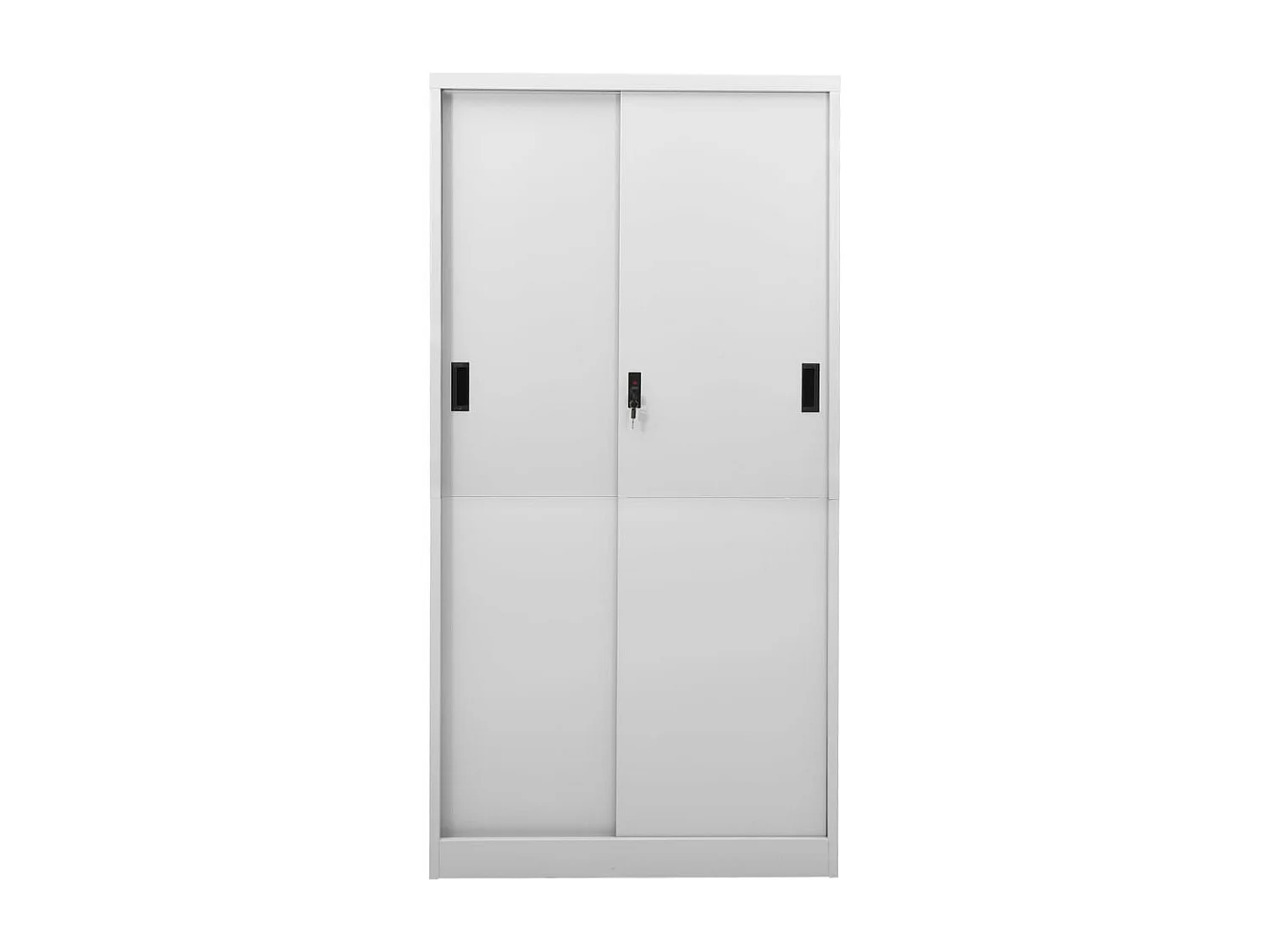 Armoire à bureau porte coulissante Gris clair 90x40x180cm Acier FR91109