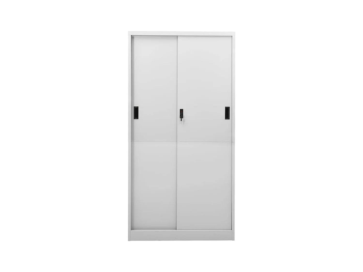 Armoire à bureau porte coulissante Gris clair 90x40x180cm Acier FR91109