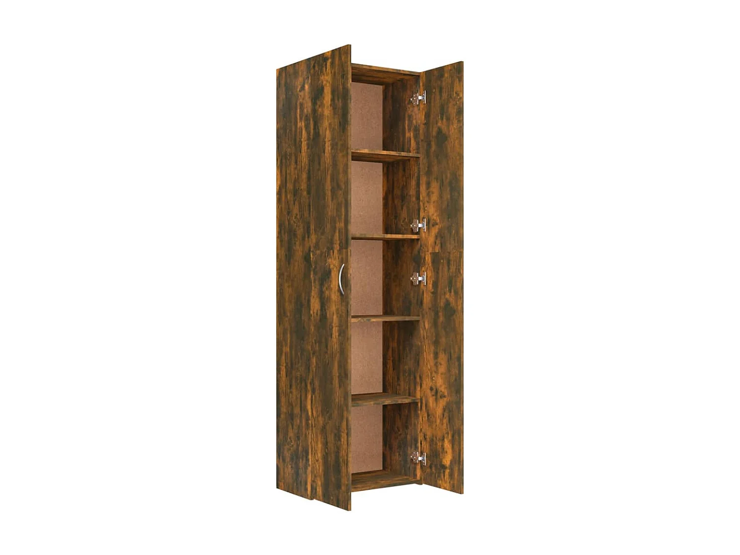 Armoire de bureau Chêne fumé 60x32x190 cm Bois d'ingénierie FR87164