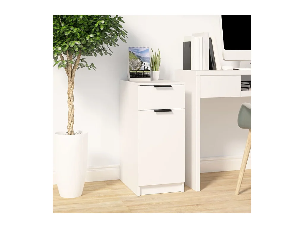 Armoire de bureau Blanc 33,5x50x75 cm Bois d'ingénierie FR19846