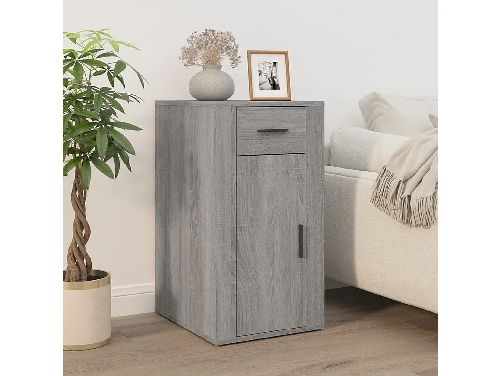 Armario de escritorio contrachapada gris Sonoma 40x49x75 cm ES867294
