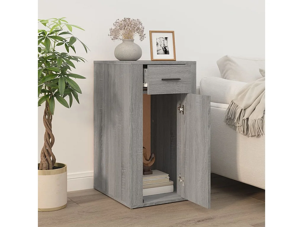 Armoire de bureau Sonoma gris 40x49x75 cm Bois d'ingénierie FR83266