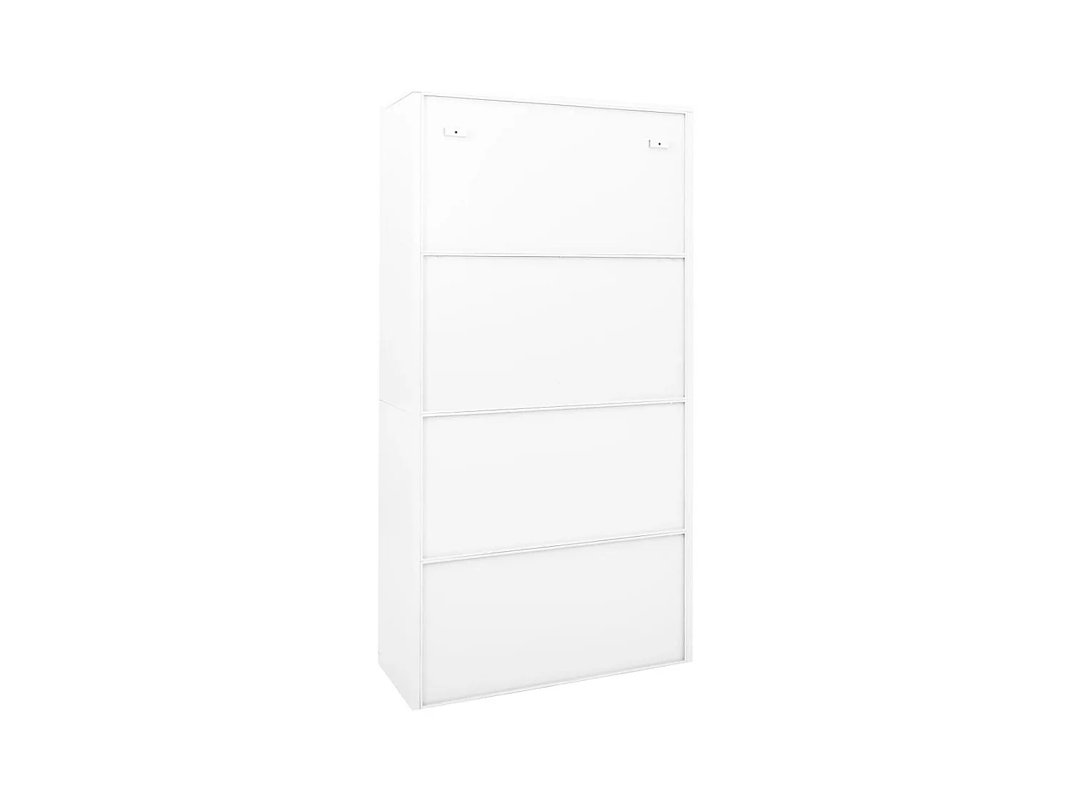 Armoire de bureau et porte coulissante Blanc 90x40x180 cm Acier FR34727